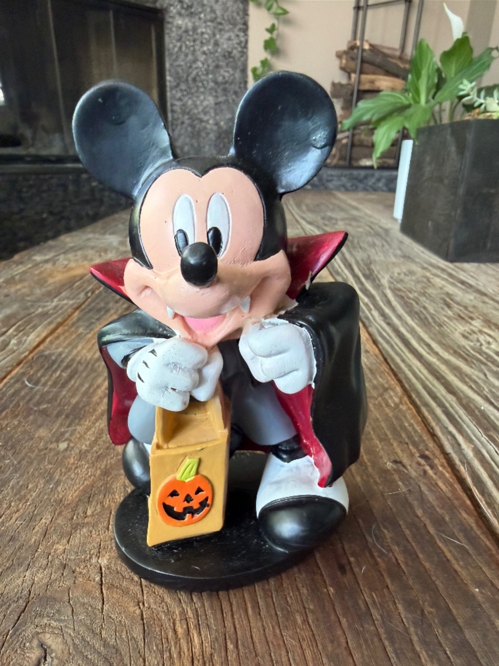 Vintage Disney Dracula Vampire Mickey Mouse Halloween figurine